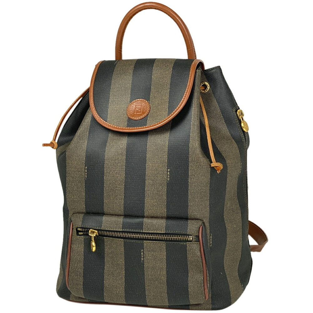 Fendi Pequin Backpack Rucksack Daypack Brown Black